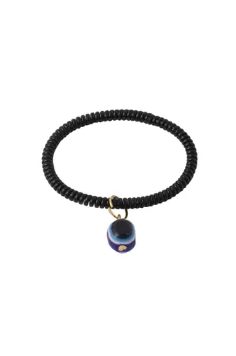 Unisex set of 2 black evil eye bracelet