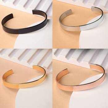 Men set of 4 multi color stainless steel cuff bracelet 1