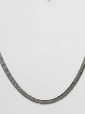 Women silver-toned german silver oxidised chain 4