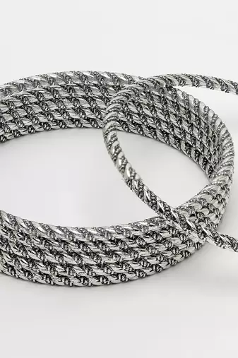 Women set of 12 silver-toned german silver oxidised bangles