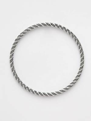 Women set of 12 silver-toned german silver oxidised bangles 5