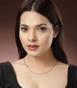 Women silver-toned german silver oxidised chain