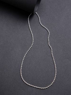 Women silver-toned german silver oxidised chain 3