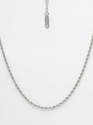 Women silver-toned german silver oxidised chain 4