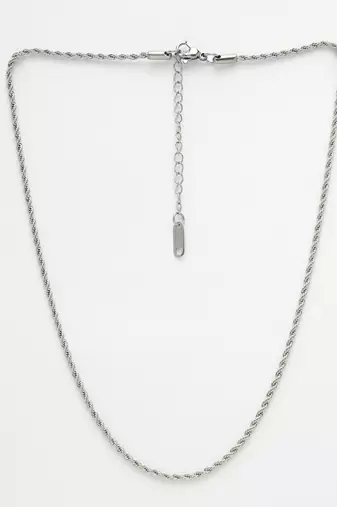 Women silver-toned german silver oxidised chain