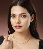 Women silver-toned german silver oxidised chain