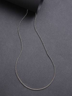 Women silver-toned german silver oxidised chain 3