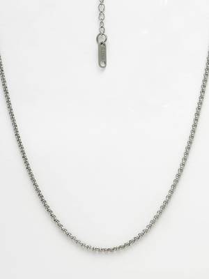 Women silver-toned german silver oxidised chain 4