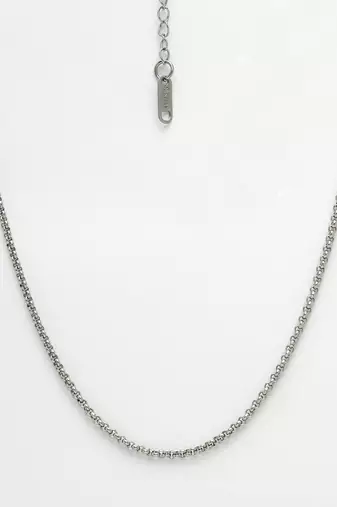 Women silver-toned german silver oxidised chain