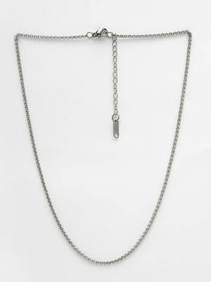 Women silver-toned german silver oxidised chain 5