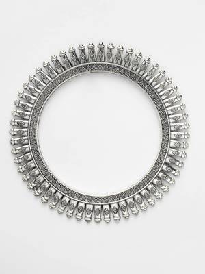 Women set of 4 silver-plated german silver oxidised bangles 5
