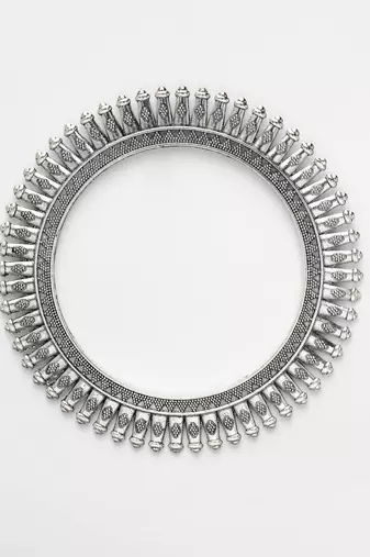 Women set of 4 silver-plated german silver oxidised bangles