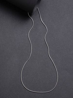 Women silver-toned german silver oxidised chain 3