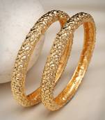 Women set of 2 gold-plated handcrafted traditional bangles
