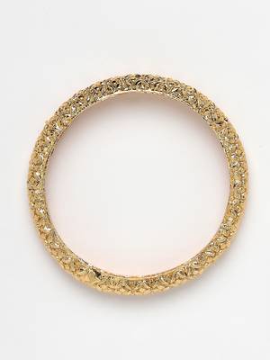 Women set of 2 gold-plated handcrafted traditional bangles 4