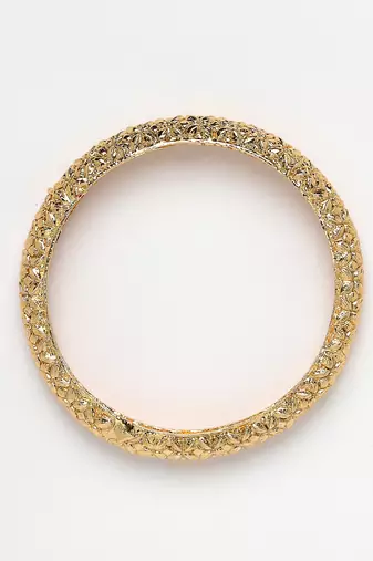 Women set of 2 gold-plated handcrafted traditional bangles