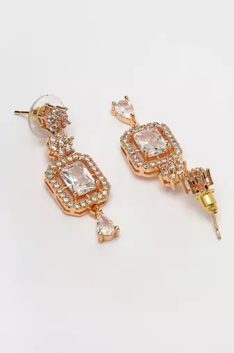 Women gold-plated american diamond studded handcrafted jewellery set