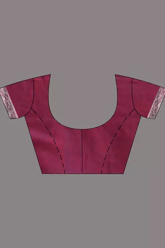 Magenta cotton soft saree with nakshi pattern
