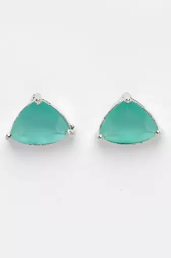 Women green artificial stones studded handcrafted jewellery set