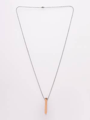 Men copper plated geomatric pendent with chain 4