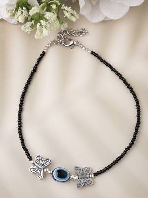 Women's evil eye black anklets 1