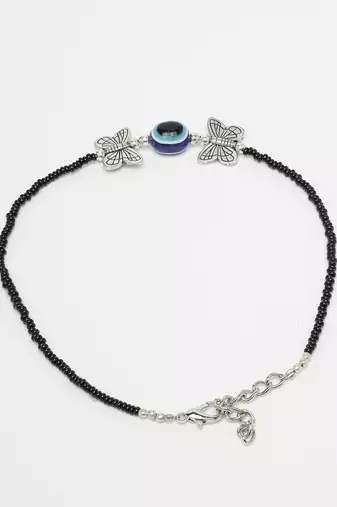 Women's evil eye black anklets