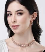 Women gold plated cz stone handcrafted jewellery set