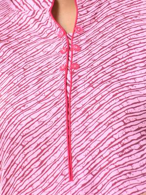 Pink rayon leheriya printed straight kurta 5