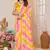 Yellow Printed With Pattern Work Georgette c Ethnic Saree