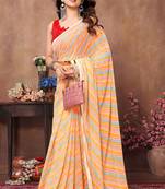 Multy Printed With Pattern Work Georgette c Ethnic Saree