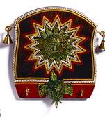 Diwali Gifts Beautiful Wooden Panel Key Holder With Sun Motif