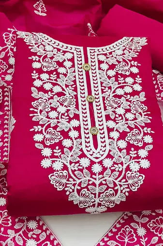 Pink Cotton Dress Materials