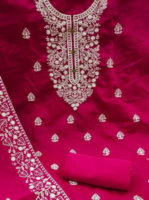 Pink Cotton Dress Materials 4