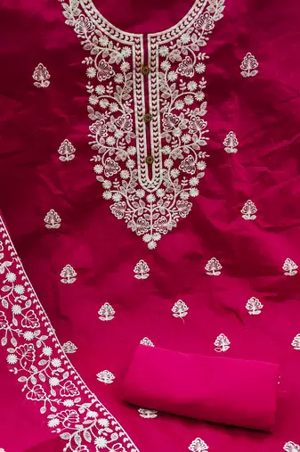 Pink Cotton Dress Materials