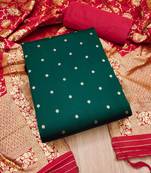 Green Cotton Dress Materials