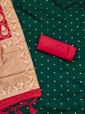 Green Cotton Dress Materials 2