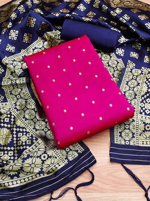 Pink Cotton Dress Materials 1