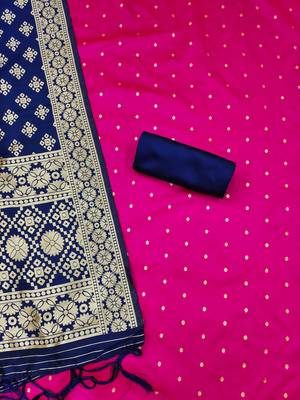 Pink Cotton Dress Materials 2