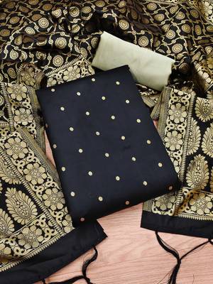 Black Cotton Dress Materials 1