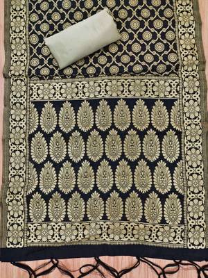 Black Cotton Dress Materials 3