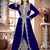 Navy-Blue color Handmade Moroccan Kaftan with hijjab