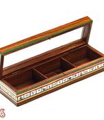 Diwali Gifts Beautiful Brown Wooden Utility Box