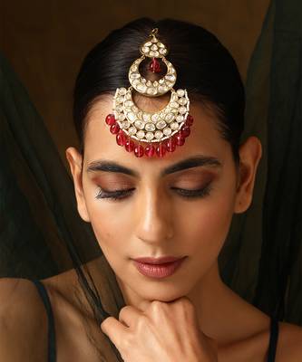 Red gold tone polki passa 2