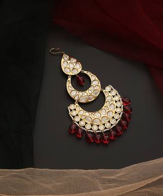 Red gold tone polki passa 4