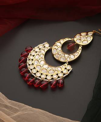 Red gold tone polki passa 5