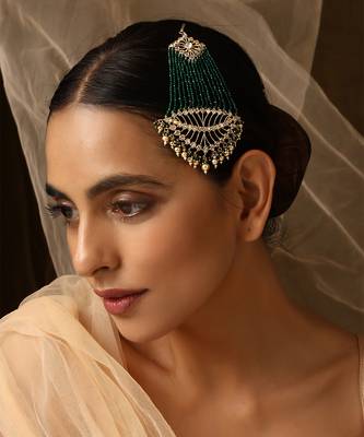 Green gold tone polki passa 1