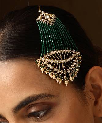 Green gold tone polki passa 5