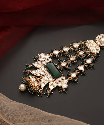 Green gold tone polki passa 3