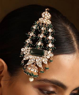 Green gold tone polki passa 5