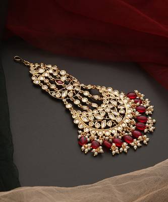 Red gold tone polki passa 4